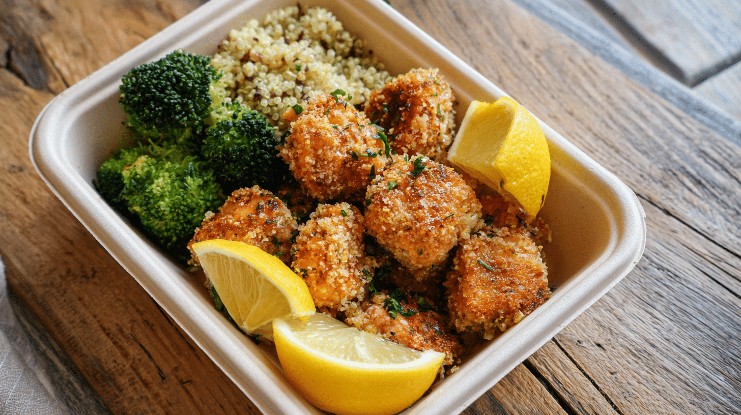 air fryer salmon bites meal prep