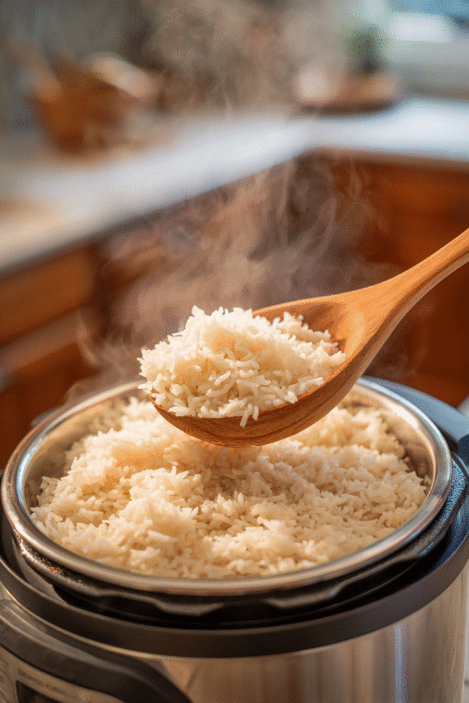 Chicken and Rice Meal Prep: 5 Easy, Protein-Packed Tips Women Love 10 Freshly cooked rice in Instant Pot