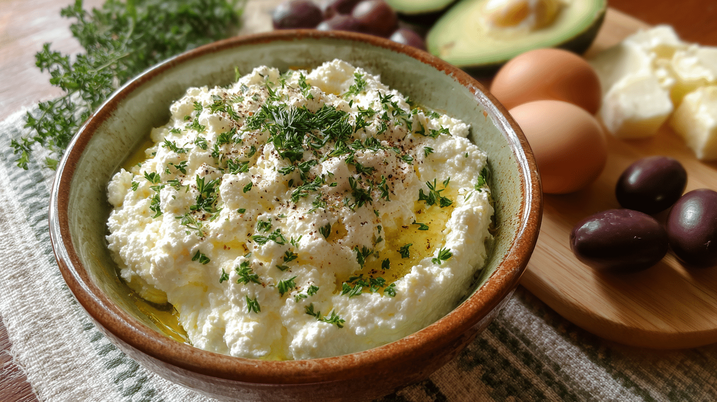 keto cottage cheese recipes full-fat breakfast setup