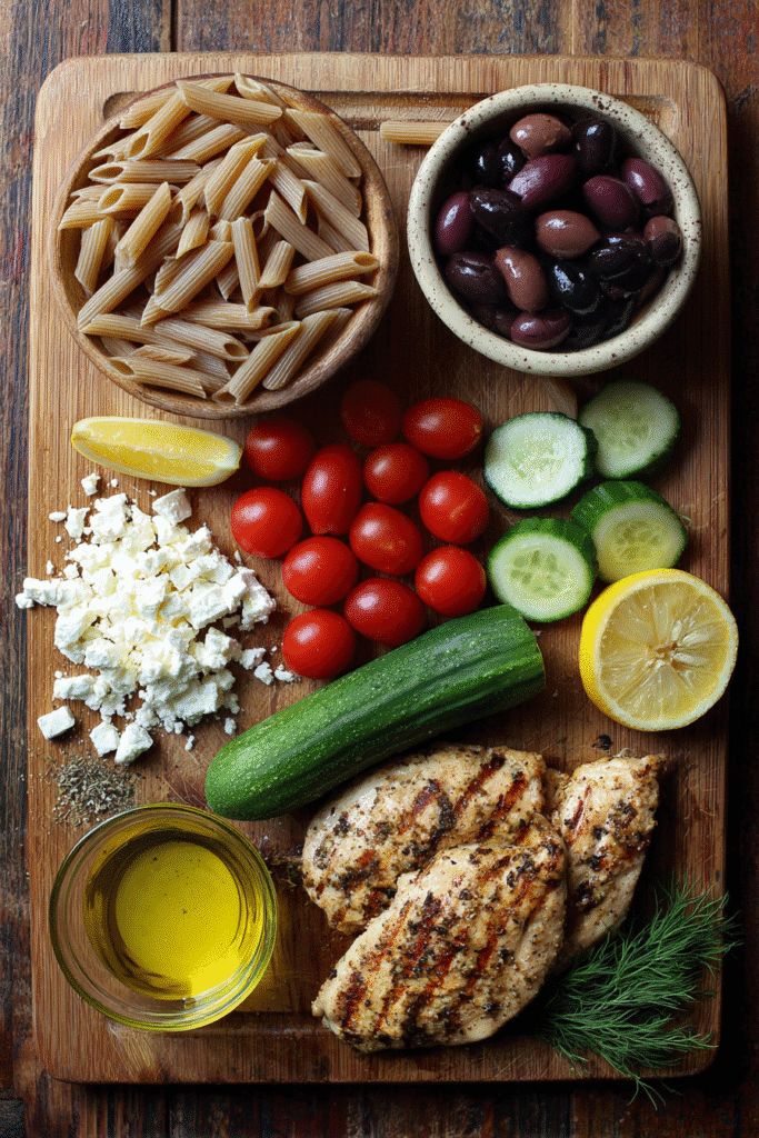 Mediterranean 3‑Step Pasta Meal Prep: A Simple Way to Eat Better All Week 6 Mediterranean ingredients for 3‑step pasta prep